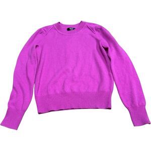 New Aqua 100% Cashmere Womens Pink Pullover Long Sleeve Sweatshirt Size XS $188